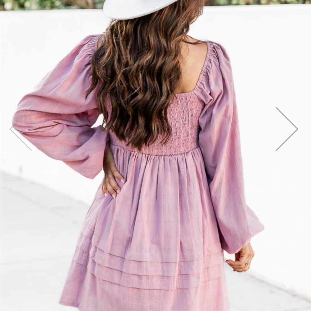 Pink Lily Take Your Time Mauve Mini Dress - Picture 3 of 3